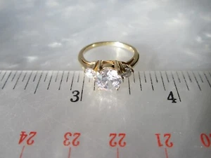 ESPECTACULAR ANILLO DE COLECCIÓN TOTALMENTE SELLO ORO MACIZO 14K DESLUMBRANTE GRADO 5A CIRCONITA CÚBICA 2,6 g - Imagen 1 de 24
