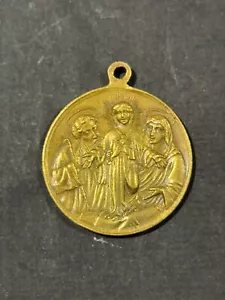 Antiche medaglie religiose BRONZO "SANTA FAMIGLIA" (4 X 3 CM) - Foto 1 di 2
