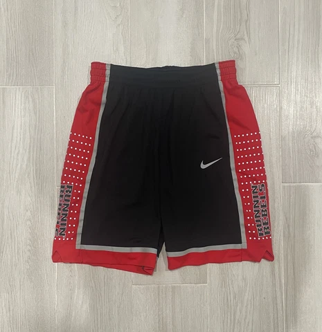 NIKE UNLV RUNNIN’ REBELS BASKETBALL GAME SHORTS BLACK NCAA SZ. L Cover