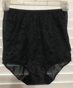 Vtg 1950’s VANITY FAIR Brief PANTY Tricot NYLON Pillow Tab LACE Sheer ~ Sz 4 - Picture 1 of 11