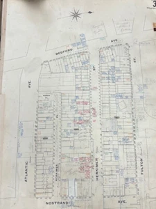 1913 STUYVESANT BROOKLYN NY BEDFORD-ST.MARKS AV & ATLANTIC-NOSTRAND AV ATLAS MAP - Picture 1 of 2