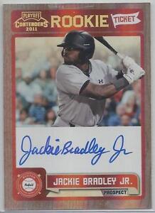 * JACKIE BRADLEY JR. * 2011 PLAYOFF CONTENDERS ROOKIE TICKET AUTO SP ON FIRE
