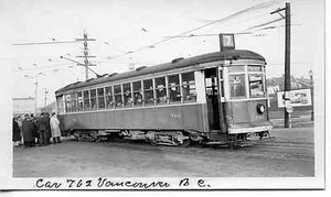 6K898 RP 1940s BRITISH COLUMBIA BC ELECTRIC RAILWAY CAR #762 - Picture 1 of 1