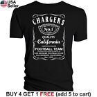 Los Angeles Chargers T-shirt JD Whiskey Grafika LA Męska bawełniana whisky San Diego