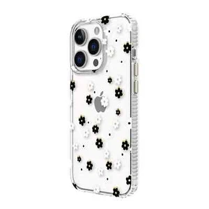 onn. WIBBWF100095591 Black & White Ditsy Floral Phone Case for iPhone 14 Pro - Photo 1 sur 2