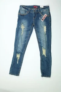 Women's Bongo Blue Distressed Skinny Jeans Size 1 NEW! NWT - Picture 1 of 4