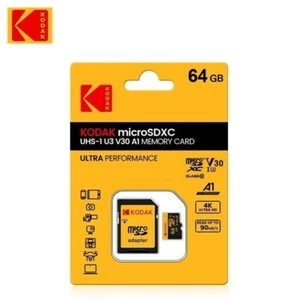 Carte Micro SD KODAK SDXC Classe 10 64 Go Haute Vitesse + Adaptateur - Zdjęcie 1 z 1