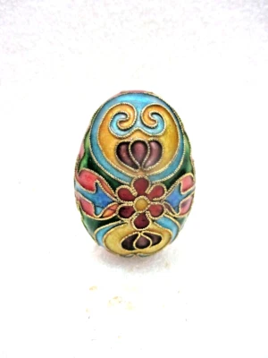 Petit oeuf en cloisonné - Photo 1/3