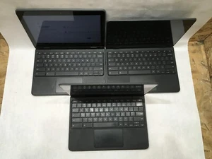 Lot of 3 Lenovo Chromebooks 300e Yoga N23 Damaged For Parts or Repair- FT - Picture 1 of 5
