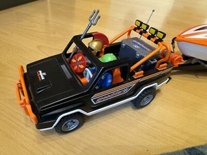Playmobil Speedstar Boot Jeep mit Bootsanhänger Rennboot mit Motor - Bild 1 von 5