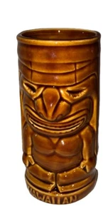 RARA tazza vintage Tiki/Tiki hawaiano tiki totem hawaiano vetro bar conico - Foto 1 di 7