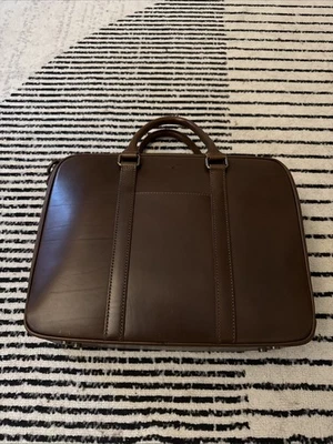 Maletín Satchel & Page Diplomat de cuero italiano 14” para computadora portátil + conector de equipaje Foto 1 de 4