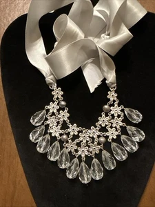 Style&Co  Silver-Tone Ribbon Chandelier Necklace (Lot #203) - Picture 1 of 5