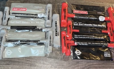 Sears Craftsman Usa 14pc Metric SAE T Handle Sets Ball End 46293 46292 Matching - Image 1 of 4