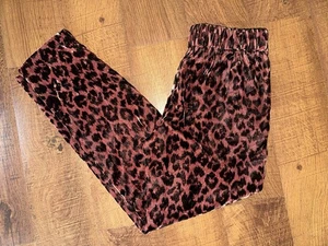 Neu mit Etikett! J CREW DARK ROSE LEOPARD VELOUR HOSE! 0 HOCH - Bild 1 von 4