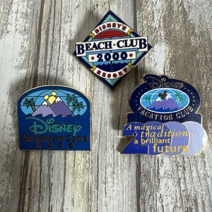3 Vintage Disney Pins - WDW - Vacatioin & Beach Club Resorts 2000 - Picture 1 of 7