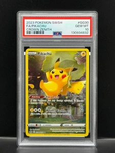Pikachu Full Art Crown Zenith 2023 Pokémon #GG30 Galarian Gallery PSA 10 Gem - Picture 1 of 2