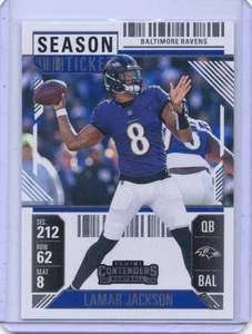 2024 Panini Contenders - Season Ticket Lamar Jackson #7 Baltimore Ravens - Picture 1 of 2