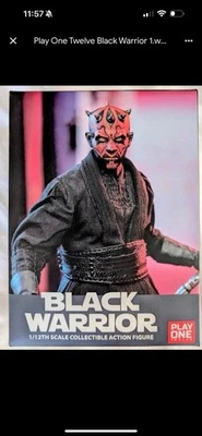 "Figura de acción Play One Twelve Black Warrior 1/12 6"" Darth Maul Star Wars LEER Foto 1 de 4