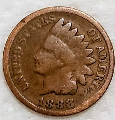1888 Indian Head Cent Penny 1C # - G/VG - #13525 - Image 1 of 4