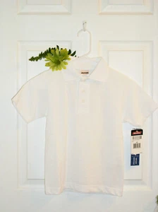 DICKIES Boys Sz 7 XS Polo Shirt Short Sleeve White NWT - Picture 1 of 7
