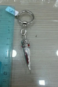 1 portachiavi corno resina ricoperta argento 925 horn charms inaugur. negozi - Foto 1 di 1