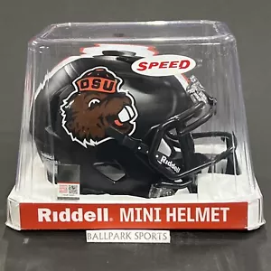 Oregon State Beavers Speed Mini Helmet Riddell NCAA Satin Black New! - Picture 1 of 9
