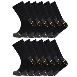 3,6 & 12 Paar Arbeitssocken Arbeitskleidung verstärkte Kissensohle Stiefelsocken für Herren 6-11 - Bild 1 von 6