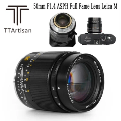 Lente de fama completa TTArtisans 50 mm F1.4 ASPH Leica M Montaje Cámara Leica M240 M5 M6 Foto 1 de 4