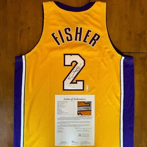Derek Fisher Signed Autographed Game Team Issued Adidas Jersey JSA LOA Lakers - Picture 1 of 9