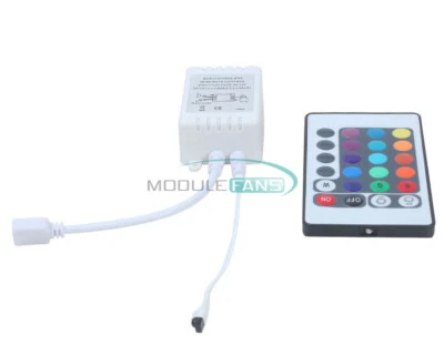 24 Button Wireless RGB LED Light Controller Ir Remote 12v Dimmer for LED Strip M - Image 1 of 4