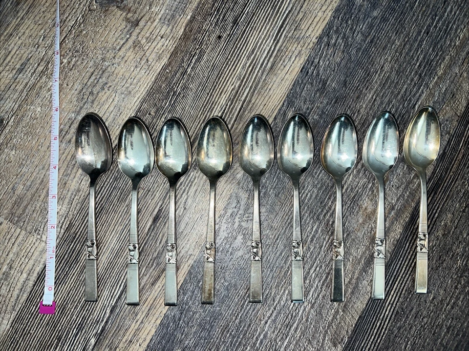 Conjunto de 9 colheres de chá Oneida Morning Star 6” comunidade - Imagem 1 de 1