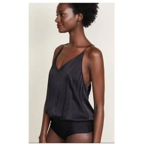CAMI NYC The Lisa 100% Silk Black Bodysuit - NEW WITH TAGS - Picture 1 of 9