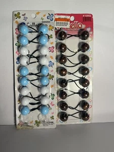 Vintage Lot of 17 Bead Knocker Ball Style Ponytail Holders - Picture 1 of 2