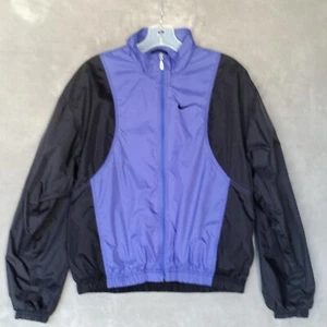 Giacca a vento Nike adulto taglia M nera blu zip atletica casual poliestere - Foto 1 di 13