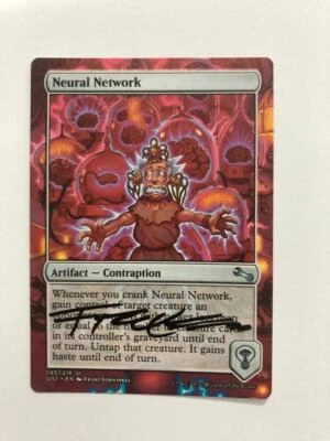 MTG ARTIST PROOF UNSTABLE NEURAL NETWORK SIGNED BY FRANZ VOHWINKEL UNCOMMON - Image 1 of 4