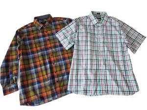 Walbusch 2 St. Herren Hemden Gr. 47/48 Comfort Fit kariert langarm + kurzarm - Bild 1 von 18