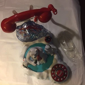 COCA-COLA ANIMATED MUSICAL LIGHT-UP ICEBERG POLAR BEAR TELEPHONE NEW IN BOX - Picture 1 of 1