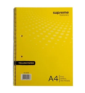 A4 Refill Pad 8mm Ruled Margin 70 Sheets 140 Pages 80gsm Paper Notepad-Pack of 4 - Picture 1 of 15