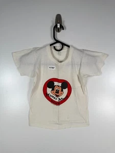 Vtg Tropix Togs Kids Unisex Mickey Mouse Club T Shirt Off White Sz 10 13x17.5 - Picture 1 of 9