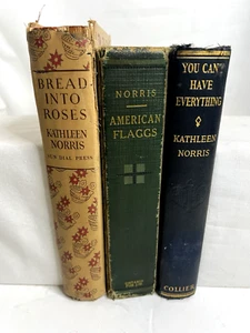 3 Kathleen Norris Vintage Books 1936-37-38 Bread Into Roses American Flaggs + - Picture 1 of 15