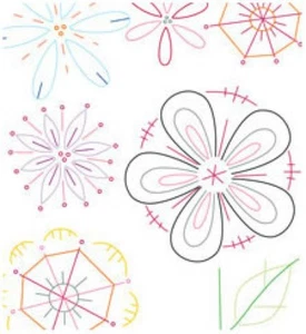 Sublime Stitching Embroidery Transfer Fantasy Flowers (SUP10) - Photo 1 sur 1