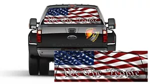 American Flag We The People Patriotic Rear Window Perforated Graphic Decal Truck - Picture 1 of 4