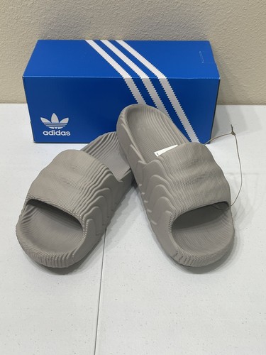 Adidas Adilette 22 Uomo Core Nero Marrone Chiaro Slides HQ4670 Taglia 6