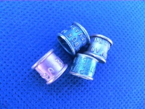 Anillos de aluminio paloma personalizados Serbia ciudad Subotica - Lote de 4 - Imagen 1 de 10