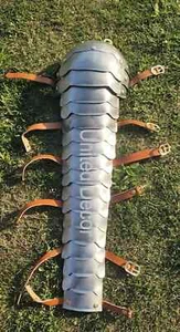 18ga Arm LARP Guard Armor Steel Bracers SCA Armour Medieval Costume - Picture 1 of 3