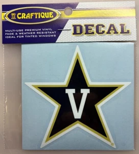 University of Vanderbilt Commodores V with STAR LOGO Vinyl Decal Car Sticker - Picture 1 of 1