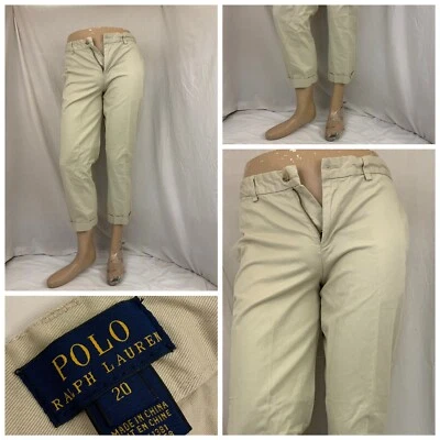 Pantalones Polo Ralph Lauren Niños 20 Marrón Chino Frente Plano 100% Algodón YGI Q1-409 Foto 1 de 4