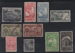 Venezuela: 1937; to 1950, 10 different high values special pieces used EBV028 - Picture 1 of 2