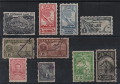 Venezuela: 1937; to 1950, 10 different high values special pieces used EBV028 - Image 1 of 2